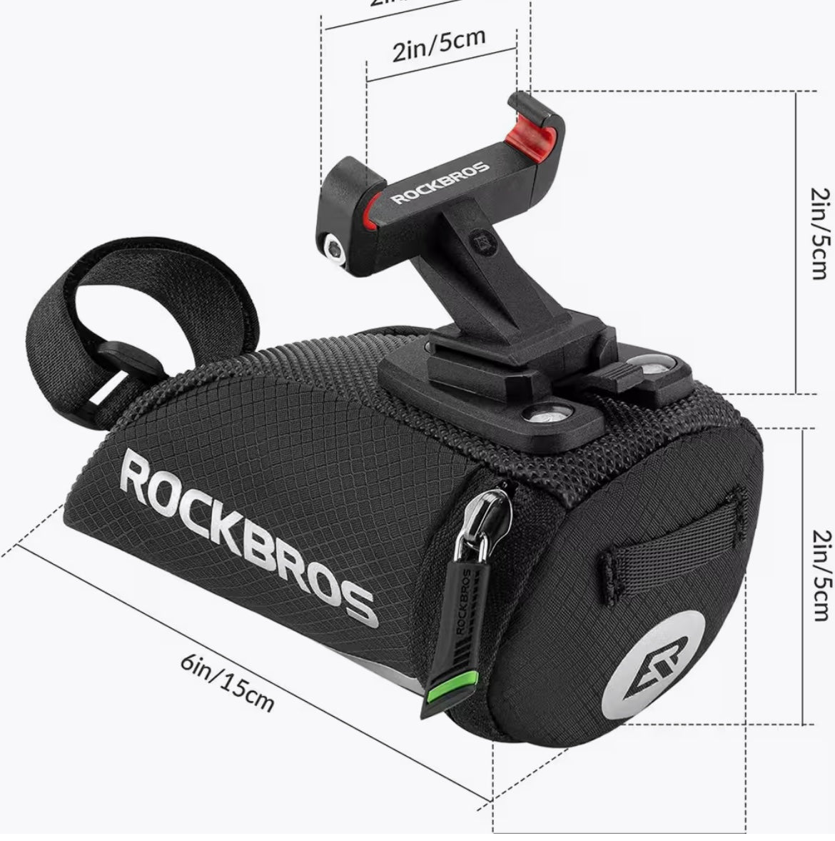 ROCKBROS
Sacoche de Selle de Bicyclette Arrière Mini 0,5L Sac de cyclisme Nylon Noir avec